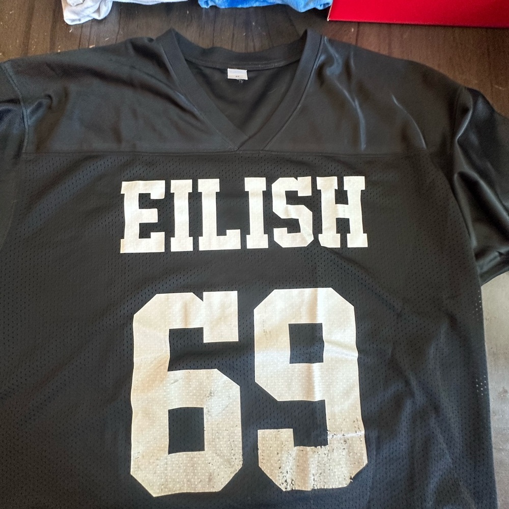 Black Eilish Jersey Top